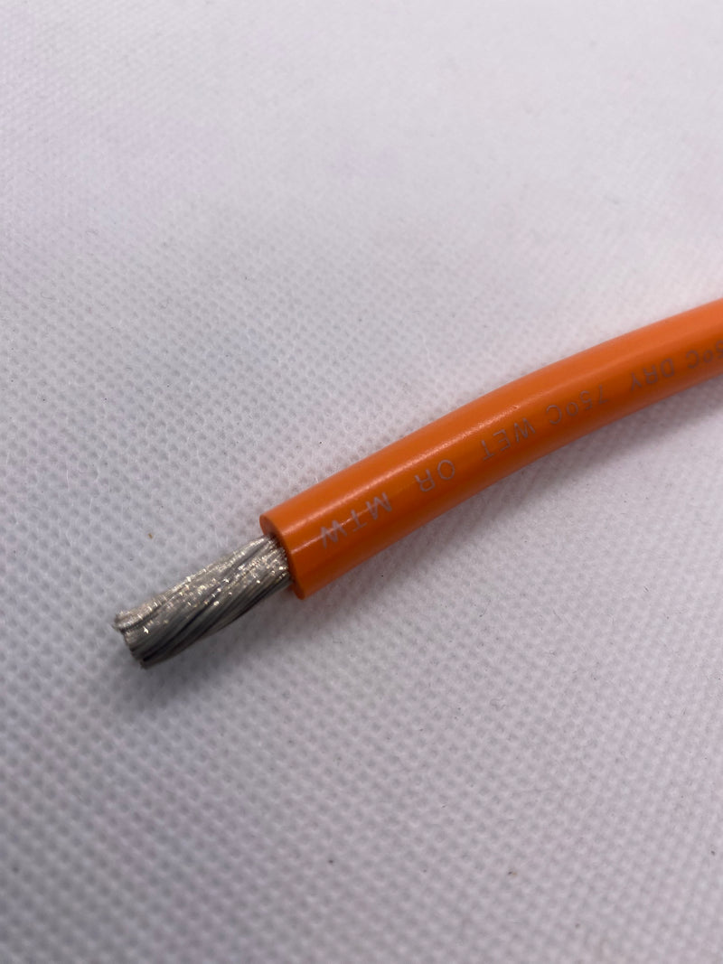 6 AWG Battery Cable Tinned Marine Grade Wire Orange by the foot